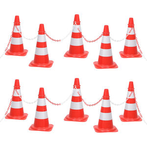 vidaXL Kjeglesett med 10 m kjetting r&oslash;d og hvit