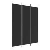 vidaXL Romdeler 3 paneler svart 150x200 cm stoff