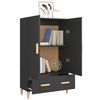 vidaXL Highboard svart 70x31x115 cm konstruert tre