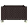 vidaXL Plantekasse med hjul brun 100x80x54 cm PP