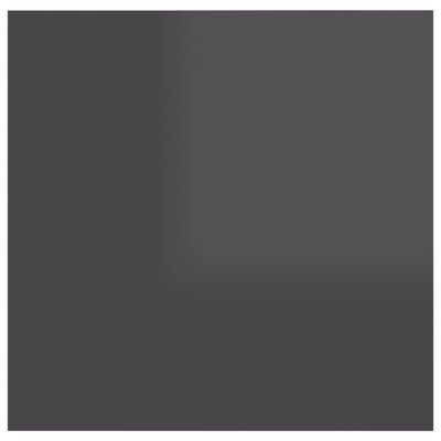 vidaXL Nattbord 2 stk høyglans grå 30,5x30x30 cm sponplate