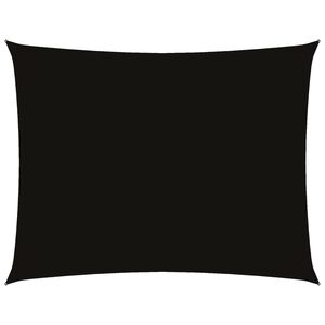 vidaXL Solseil oxfordstoff rektangul&aelig;r 4x6 m svart