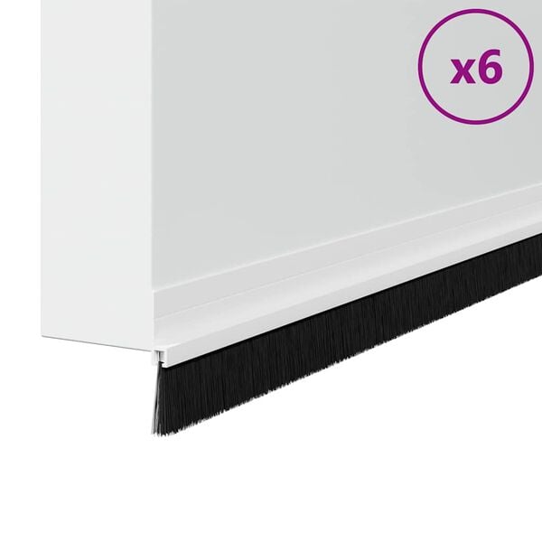 vidaXL Selvh&auml;ftende d&oslash;rb&oslash;rstetninger 6 pcs Hvit 100 cm