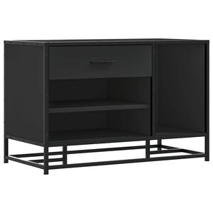 vidaXL Skobenk svart 80x40x53,5 cm konstruert tre og metall