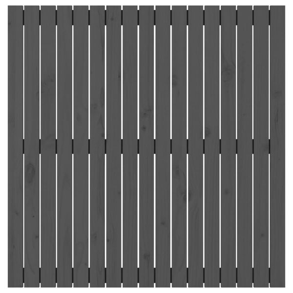 vidaXL Veggmontert sengegavl gr&aring; 108x3x110 cm heltre furu