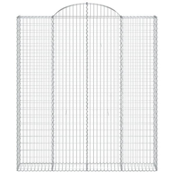 vidaXL Gabionkurver buede 6 stk 200x30x220/240 cm galvanisert jern