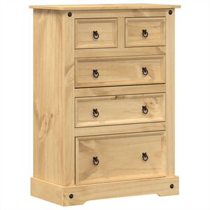 vidaXL Kommode Corona 80x43x114 cm heltre furu