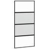 vidaXL Skyved&oslash;r svart 102,5x205 cm herdet glass og aluminium