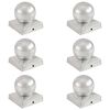 vidaXL Stolpehatter 6 stk ballformet galvanisert metall 91x91 mm