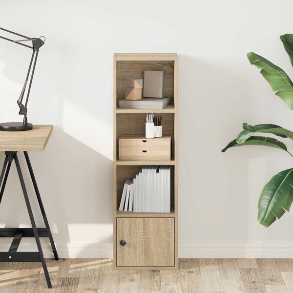 vidaXL Bokhylle sonoma eik 31x24x102 cm konstruert tre