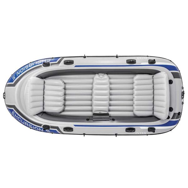 Intex Oppblåsbart båtsett Excursion 5 med påhengsmotor og brakett