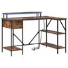 vidaXL Skrivebord R&oslash;kt eik Konstruert tre 120 x 79 x 86,5 cm