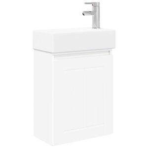 vidaXL Badev&aelig;relses enhet med kran Hvit 45,5 x 25,5 x 84 cm