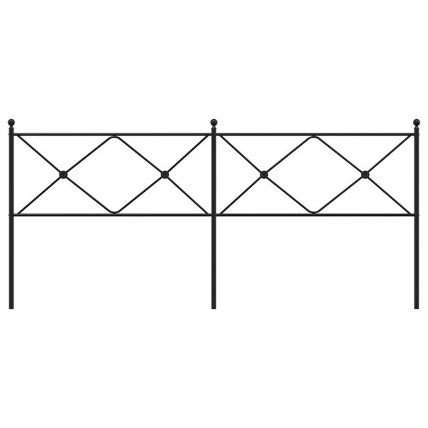 vidaXL Sengegavl i metall svart 193 cm