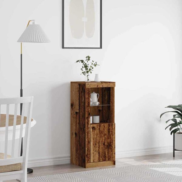 vidaXL LED sideboard Gammelt tre 41 x 37 x 100 cm Konstruert tre