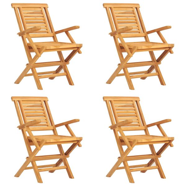 vidaXL Hagespisegruppe 5 deler heltre teak