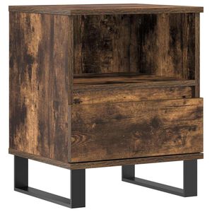vidaXL Nattbord r&oslash;kt eik 40x35x50 cm konstruert tre