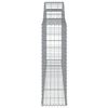 vidaXL Gabionkurver buede 17 stk 300x30x100/120 cm galvanisert jern
