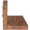 vidaXL Vegghyller 2 stk 120x10x10 cm heltre teak