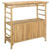 vidaXL Utend&oslash;rs Barbord Naturlig 110 x 50 x 105 cm Bambus