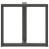 vidaXL Spisebordben T-formet 2 stk antrasitt 70x35x(72-73) cm st&aring;l