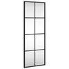 vidaXL Veggspeil svart 30x80 cm rektangel jern