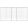 vidaXL Gabion med dekker galvanisert stål 300x30x150 cm