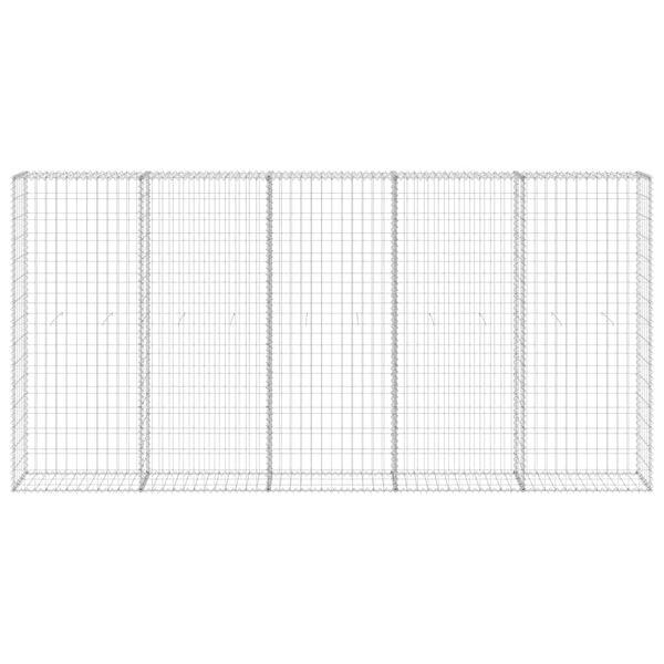vidaXL Gabion med dekker galvanisert stål 300x30x150 cm
