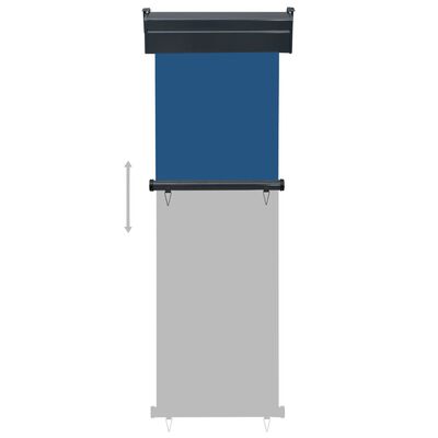vidaXL Sidemarkise for balkong 60x250 cm blå