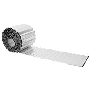 vidaxl Gjerdekant 10 m x 20 cm Galvanisert st&aring;l S&oslash;lv