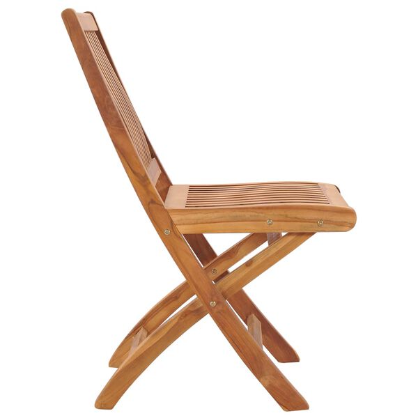 vidaXL Sammenleggbare hagestoler 8 stk heltre teak