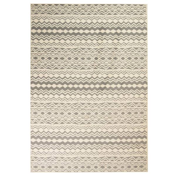 vidaXL Moderne teppe tradisjonelt design 80x150 cm beige/gr&aring;