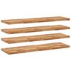 vidaXL Flytende hyller 4 stk 120x40x4 cm oljebehandlet heltre akasie