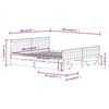 vidaXL Sengeramme med 4 skuffer hvit heltre furu 180x200 cm