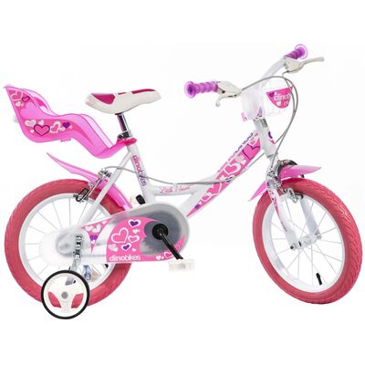Dino Bikes Barnesykkel Little Heart rosa 16" DINO356013