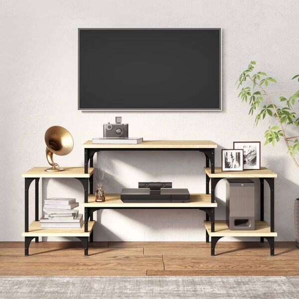 vidaXL TV-benk sonoma eik 117x35x52 cm konstruert tre
