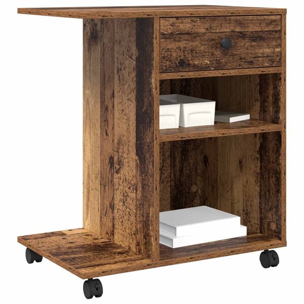 vidaXL Skiverstativ Gammelt tre 60 x 40 x 68.5 cm Konstruert tre