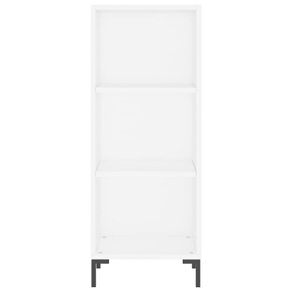 vidaXL Skjenk hvit 34,5x32,5x90 cm konstruert tre