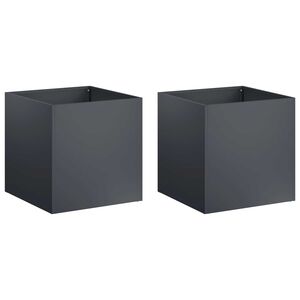 vidaXL Hageblomsterpotte 2 stk. Antrasitt 35 x 35 x 35 cm