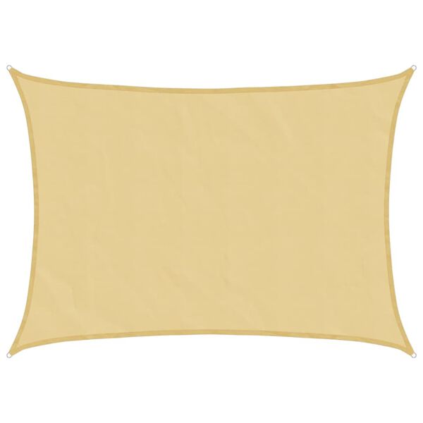 vidaXL Solseil sand 8x6 m 100% polyester oxford