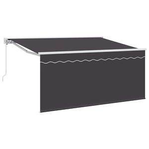 vidaXL Innvendbar Markise Stripete Antrasitt 300 x 200 cm stoff