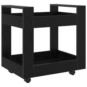 vidaXL Skrivebordvogn Svart Eik 60 x 45 x 60 cm Konstruert tre