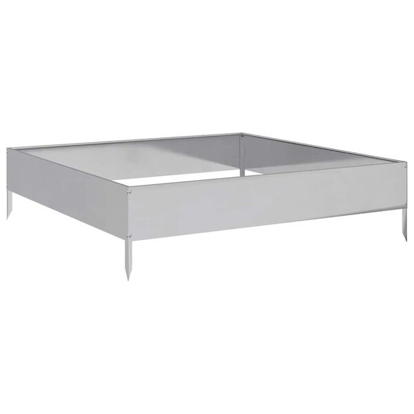 vidaXL H&oslash;ybed 100x100x26 cm galvanisert st&aring;l