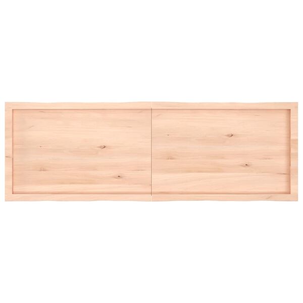 vidaXL Bordplate 160x50x(2-6) cm ubehandlet heltre eik naturlig kant