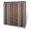 vidaXL Garderobeskap med rom og stenger 45x150x176 cm brun stoff