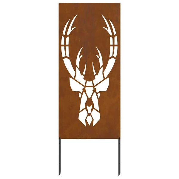 vidaXL Hageprivat skjerm Dyretrykk Rusten 50 x 140 cm Cortenst&aring;l