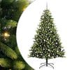 vidaXL Kunstig leddet juletre med 300 LED-lamper Gr&oslash;nn 240 cm