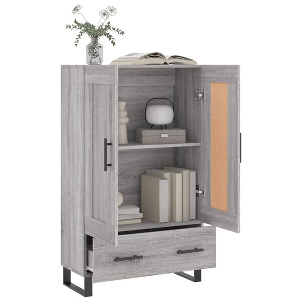 vidaXL Highboard grå sonoma 69,5x31x115 cm konstruert tre