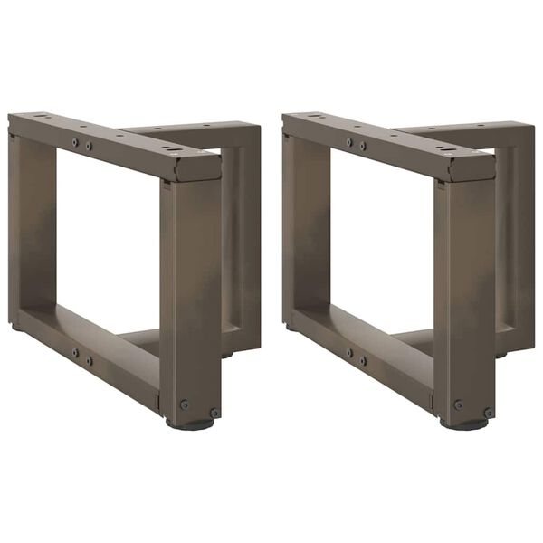 vidaXL Salongbordben T-formet 2 stk svart 40x25x(30-31) cm st&aring;l