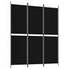 vidaXL Romdeler 3 paneler svart 150x180 cm stoff
